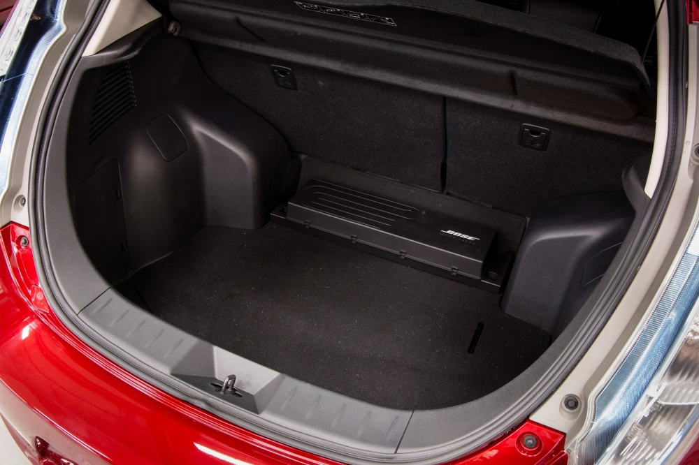 Der Kofferraum des Nissan Leaf